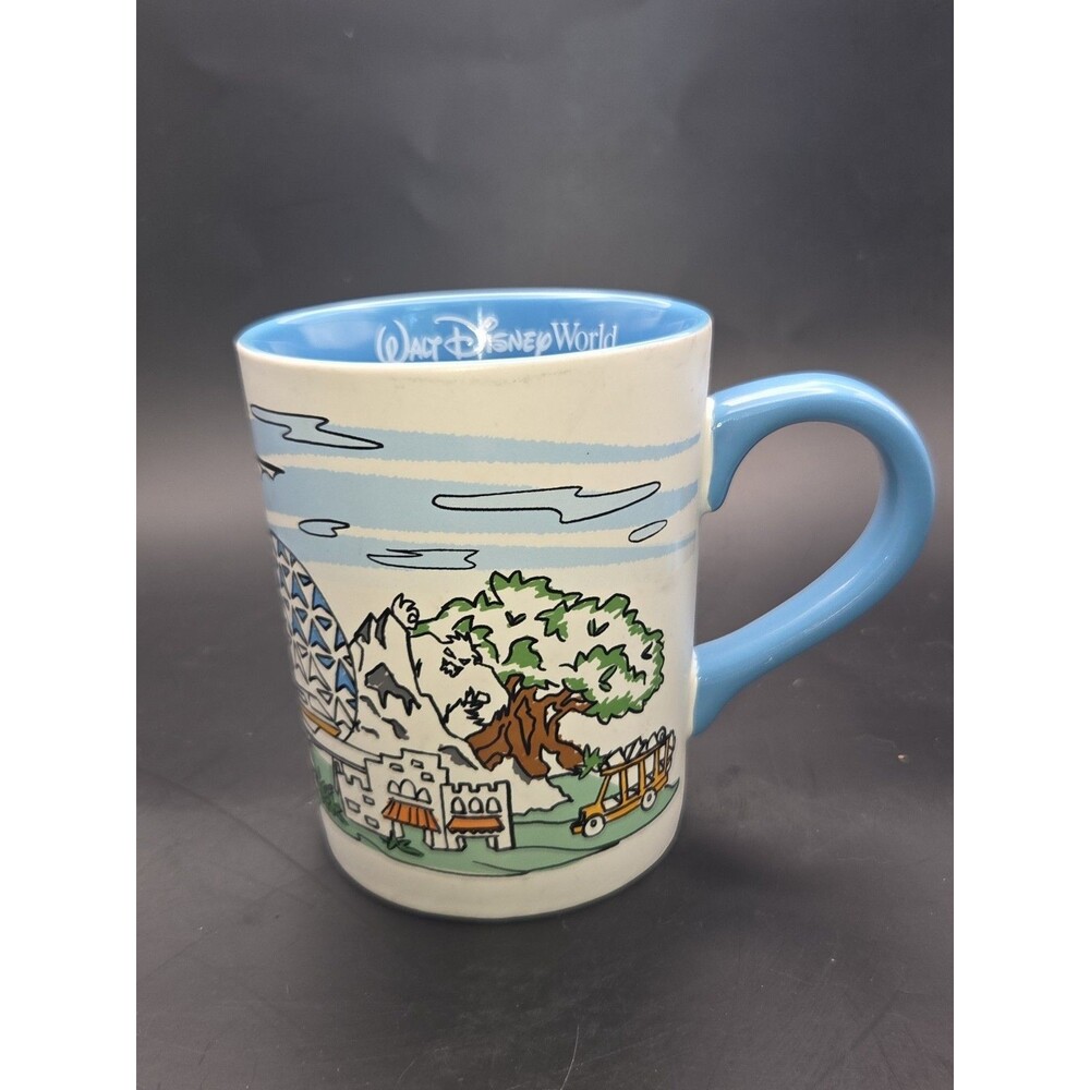Walt Disney World FOUR PARKS CERAMIC MUG Cup Magic Kingdom EPCOT Hollywood - Picture 2 of 15